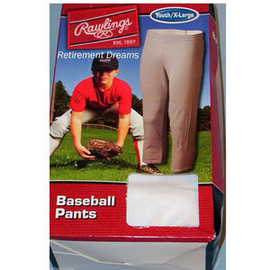 RAWLINGS  XL Youth Baseball Pants ages 12-14 White NEW